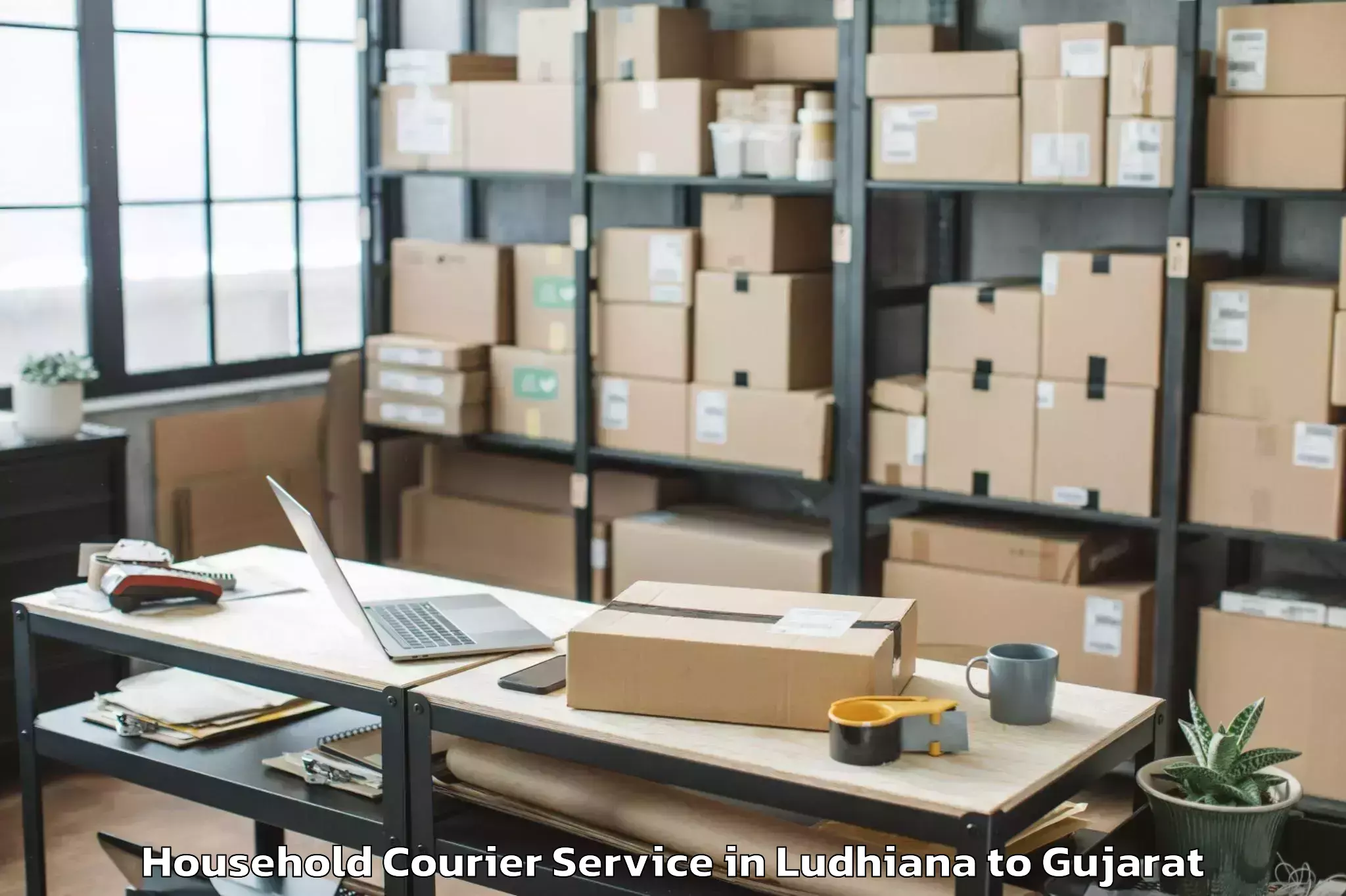 Hassle-Free Ludhiana to Lavad Household Courier